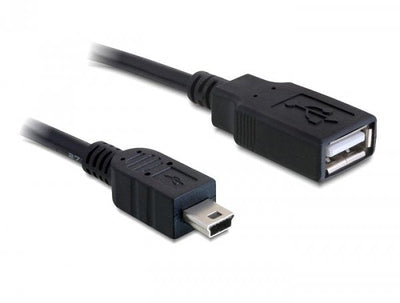 Delock USB Cable 2.0-A Female Mini USB Male 0,5M — image 1