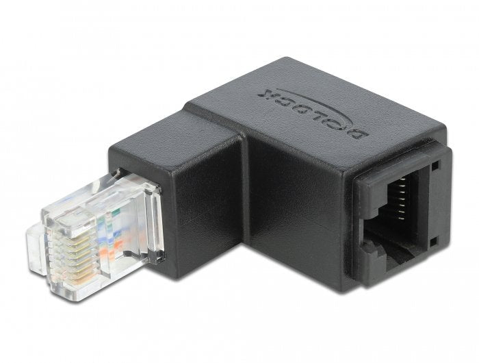 Delock Adapter Connector RJ45 Ángulo Hacia Abajo Connector RJ45 CAT.6 UTP
