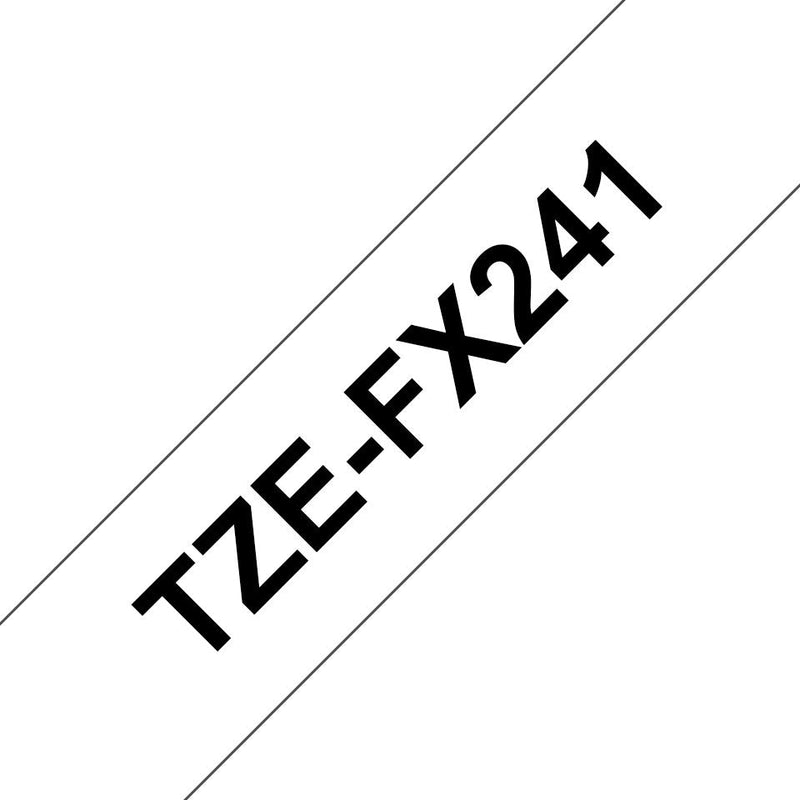 Brother Tape Laminated White / Black (flexibles) 18MM