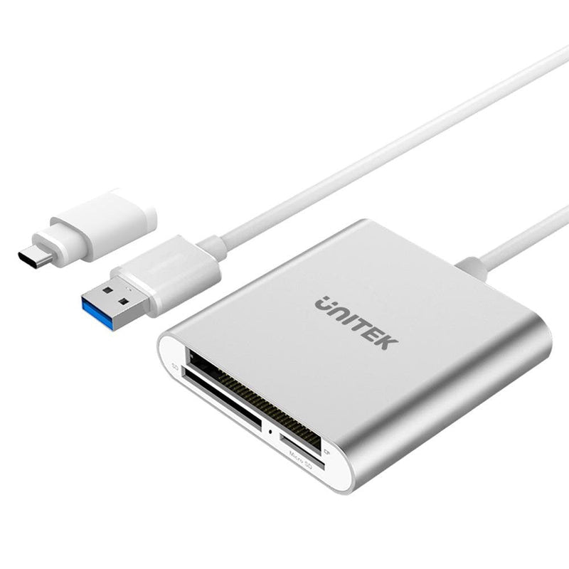Unitek Card Reader External And -9313D Silver USB 3.2 Gen 1 (3.1 Gen 1) Type-a