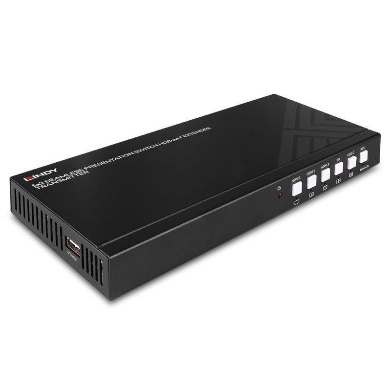 Lindy 38338 Extensor Audio/Video Transmisor Signals Av HDMI DP Typ-c Inegro