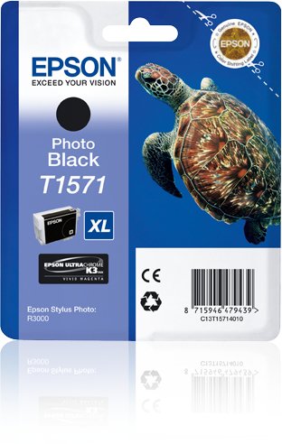 Epson Genuine Ink T1571 25.9ML Photo Black Genuine Blister Stylus Photo R3000 — image 1