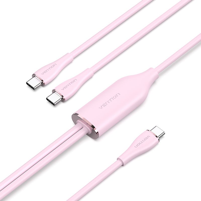 Vention USB Cable Type-c Ctmpg USB Type-c Male 2 X USB Type-c Male 1.5M Pink