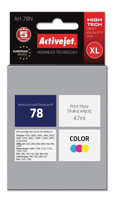 Activejet Ink Ah-78N (reemplazo HP 78 C6578D - Supreme - 47ML - Colour — image 1