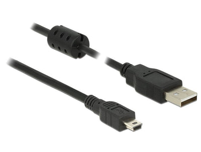 Delock USB Cable 2.0A Mini-usb B Black 3M — image 1