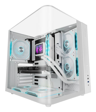 Mars Gaming Box Semitorre ATX Mc-infinio Lite ARGB White Box ATX / 1X3.5' HDD + 3X2.5' SSD / 2XARGB /1x USB 3. — image 1