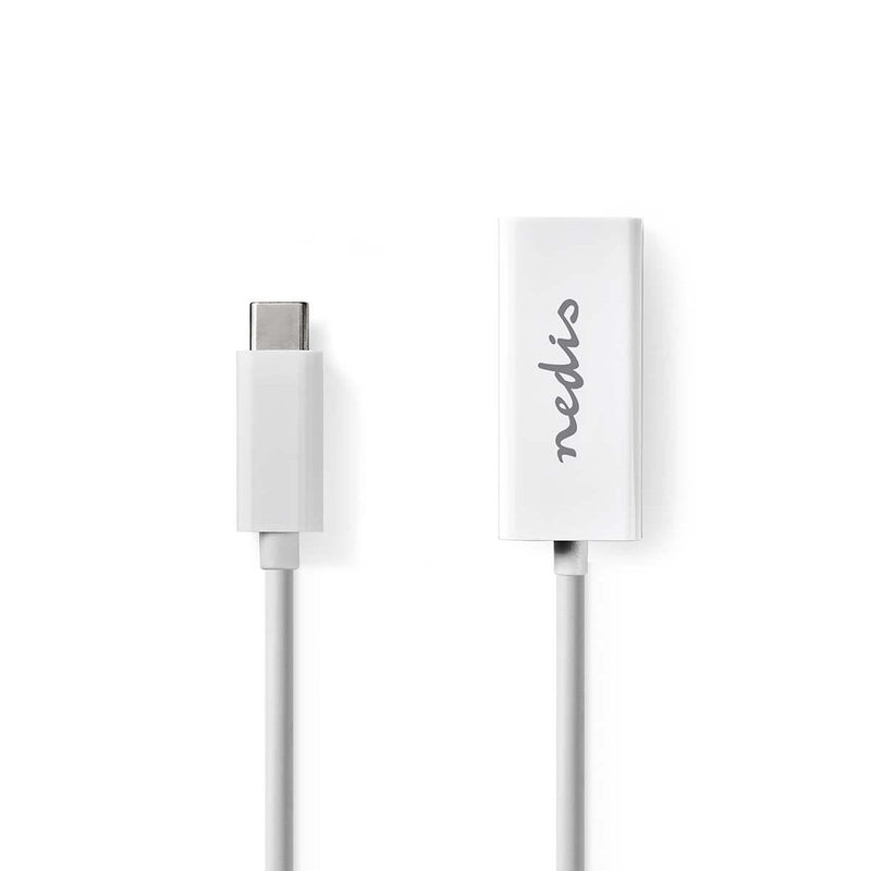 Nedis Usb-netzwerkadapter USB 3.2 Gen 1 1000Mbps Usb-c™ Connector Male RJ45 Connector Female 0.20M Round Verni
