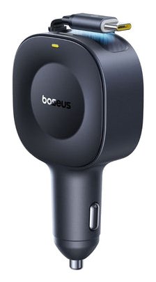 Primetrip VR2 Car Charger With Retractable Cable C + C 30W Cosmic Black