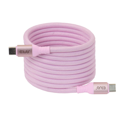 Cable CLUB3D Lifemyle USB-C Magnetisches 240W 2M Pink M — image 1