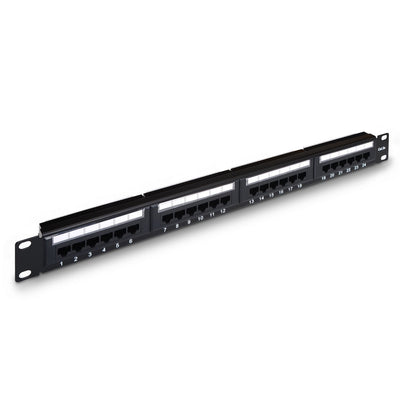 Aisens Patch Panel 24 Ports RJ45 CAT.5E UTP - 19 1U Dual Idc - Black — image 1