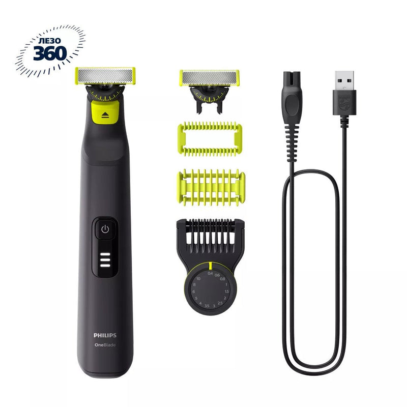 Philips Afetadora Hair Clipper Body And Cara Oneblade Pro 360 Face And Body Black