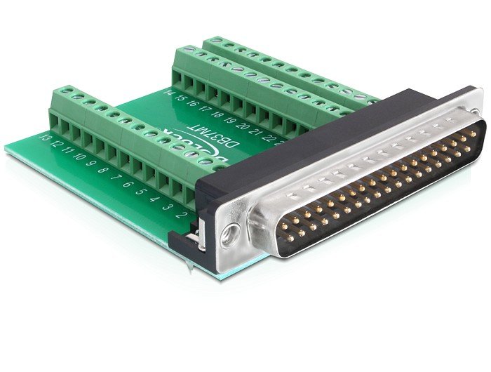 Delock Adaptador Sub-d 37 Pin Plug Bloque Terminals 39 Pin