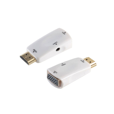 S-conn 10-01001 Adapter Cable Vídeo HDMI Type a Standard VGA (d-sub) + 3,5MM White — image 1