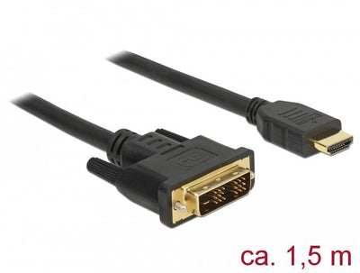 Delock 85583 HDMI Cable - DVI-d 1.50M Black — image 1