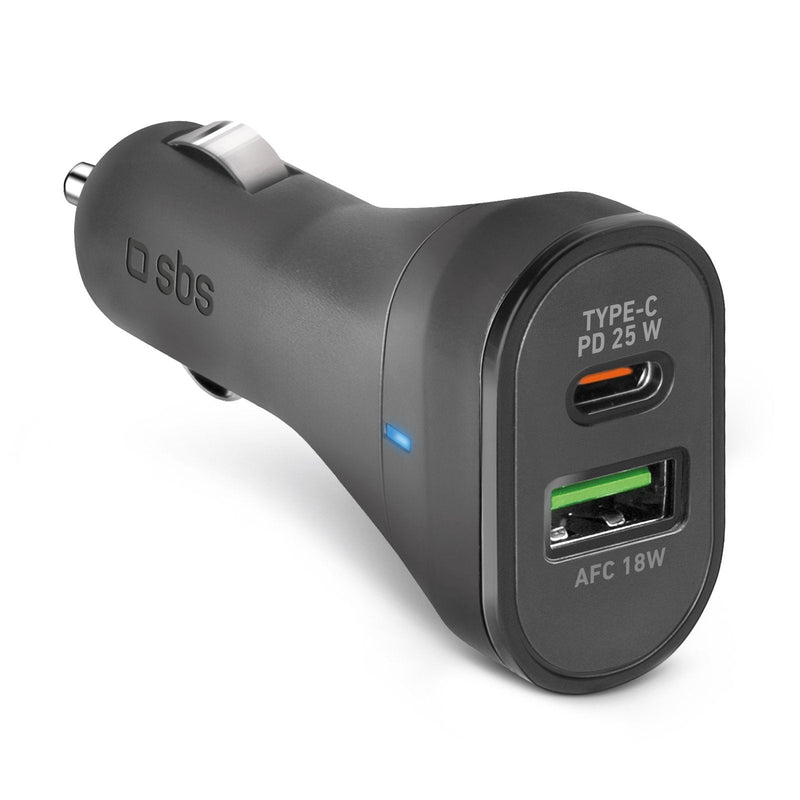 Sbs TECRPD25W Charger Dispositivo Mobile Phone Universal Black Encendedor Cigarrillos Charging Fast Auto