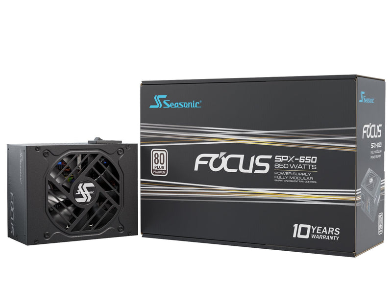 Power Supply PC Black 4X Pcie, Gestión Cables, 650 Watts FOCUS-SPX-650