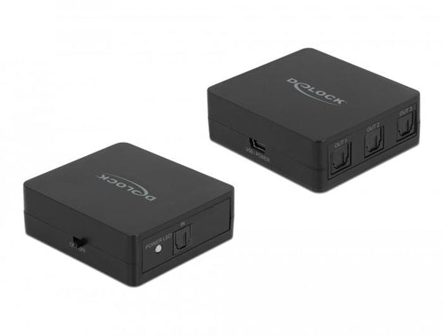 Delock Splitter S/Pdif Toslink 1 In 3 Out With Power Supply USB — image 1