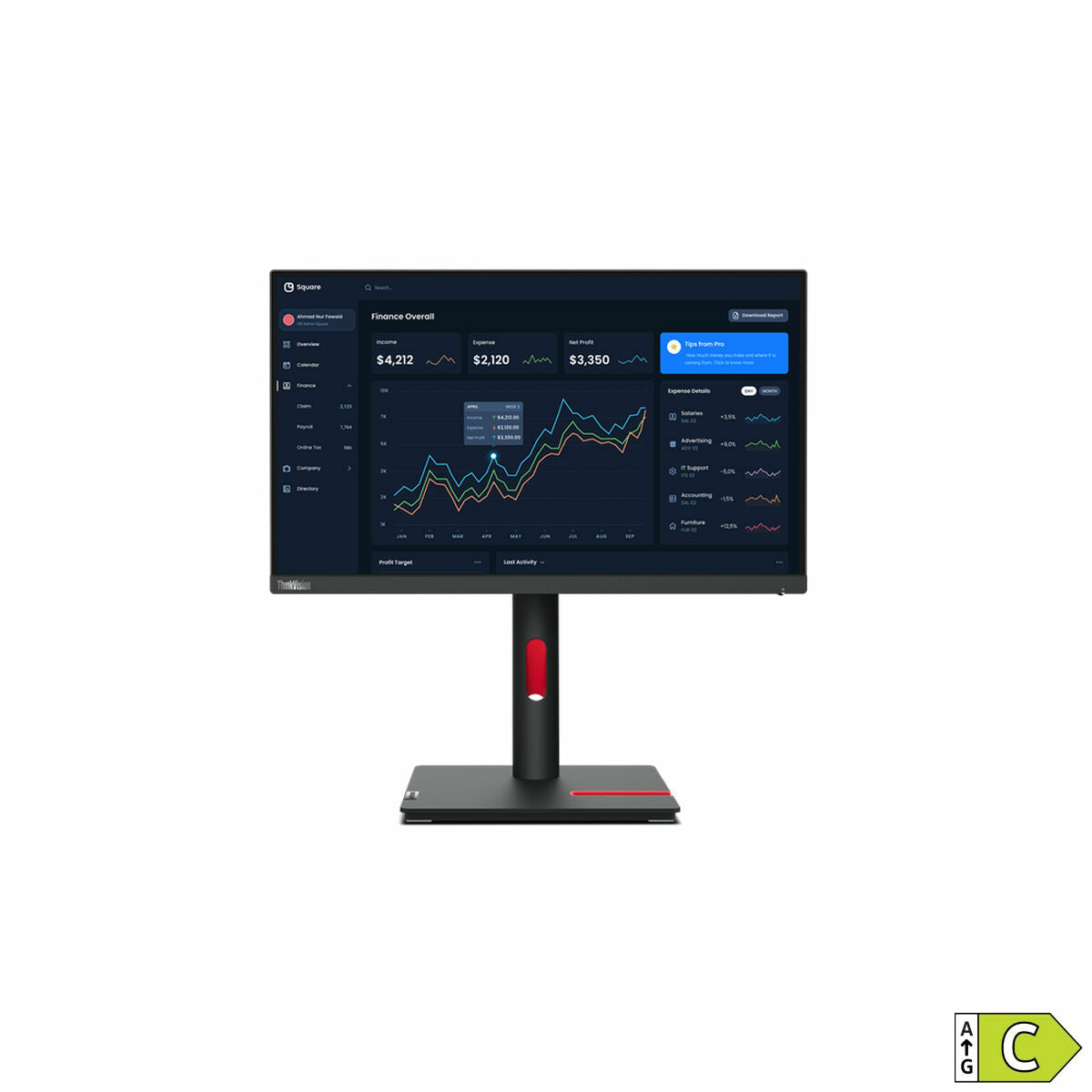 Lenovo Monitor Lenovo Thinkvision T22I-30 21,5" Led Ips 60 Hz 50-60  Hz