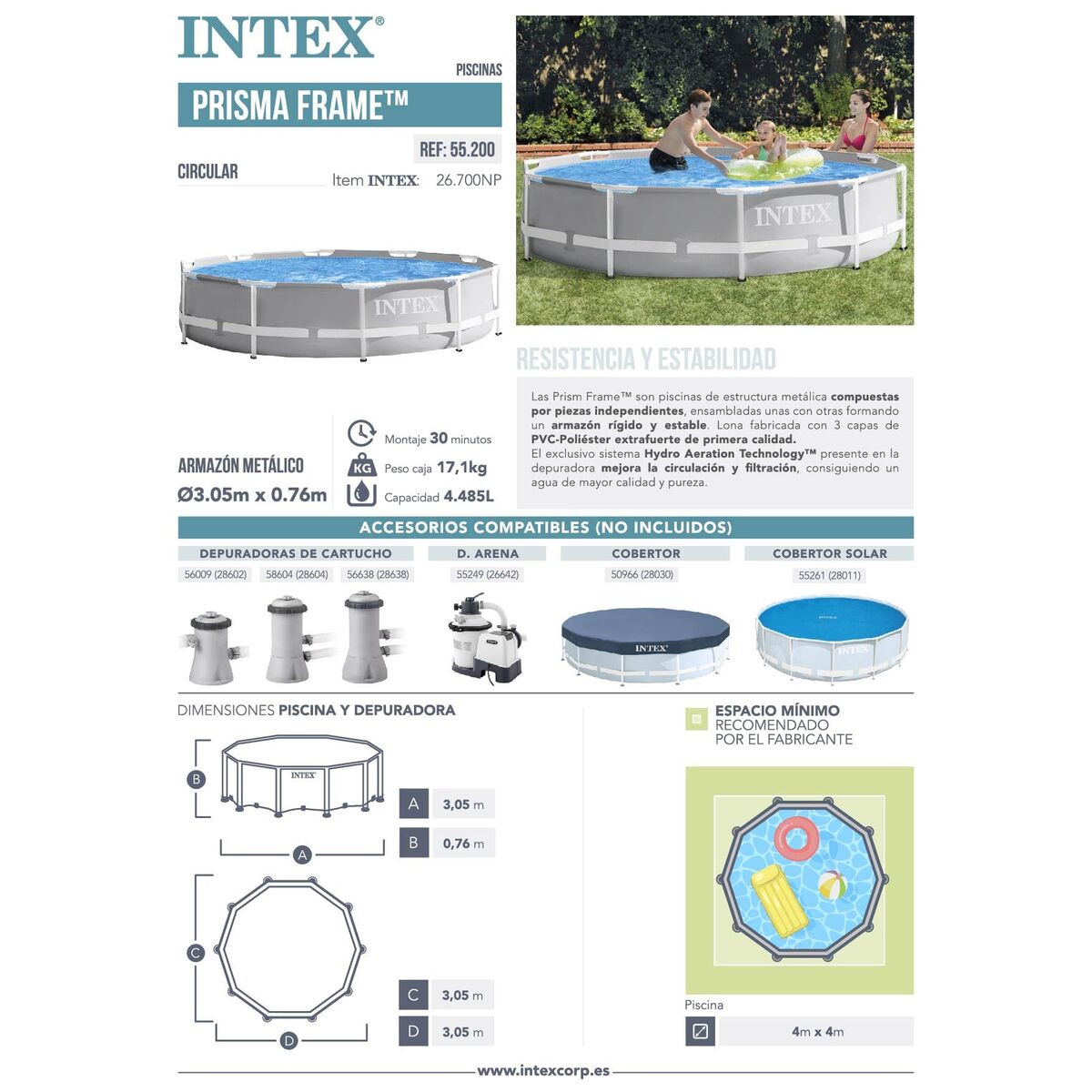 Intex Removable Pool Intex 26712 Treatment Plant For Swimming Pool (Refurbished A)