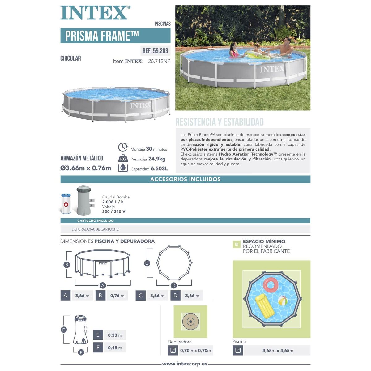 Intex Removable Pool Intex 26712 Treatment Plant For Swimming Pool (Refurbished A)