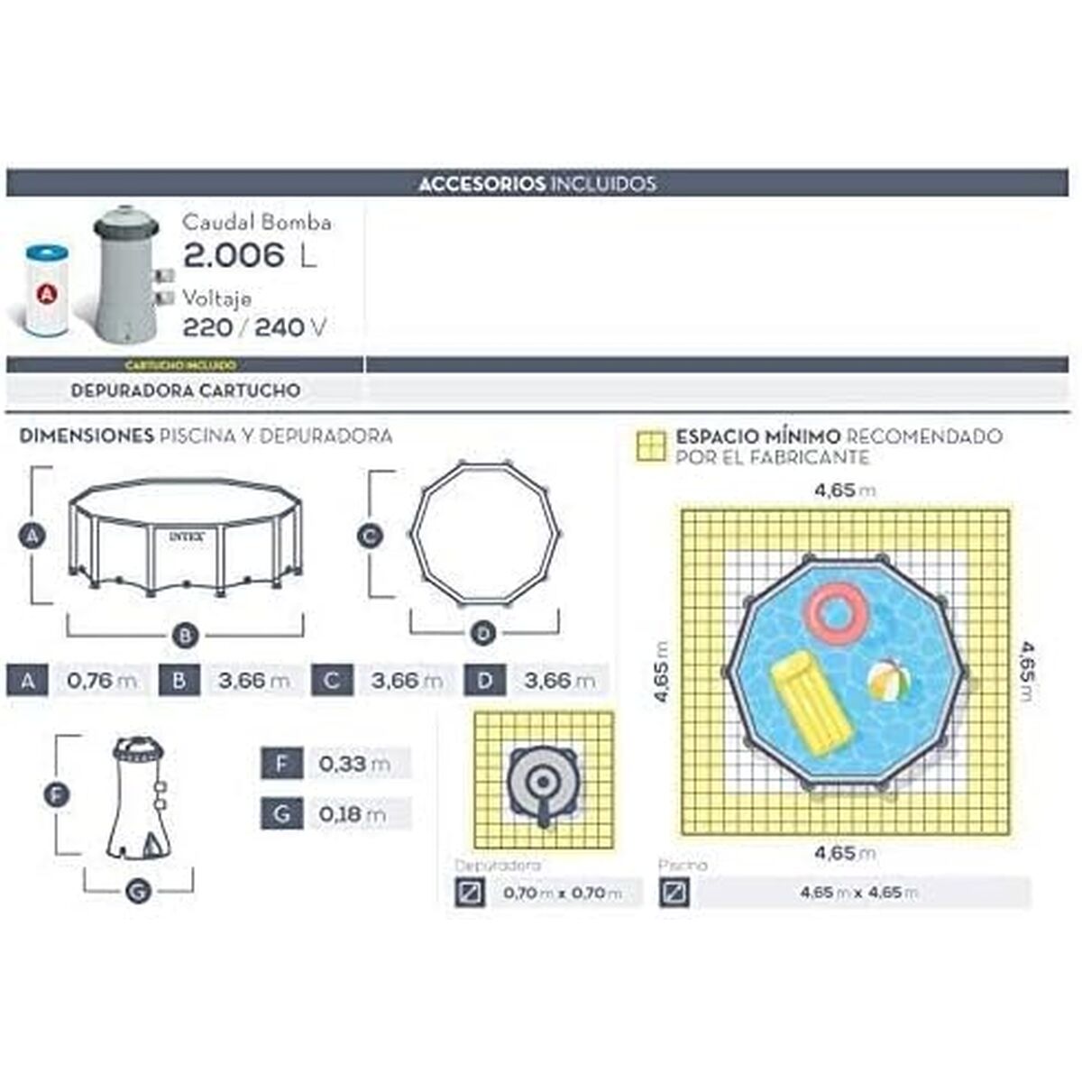 Intex Removable Pool Intex 26712 Treatment Plant For Swimming Pool (Refurbished A)
