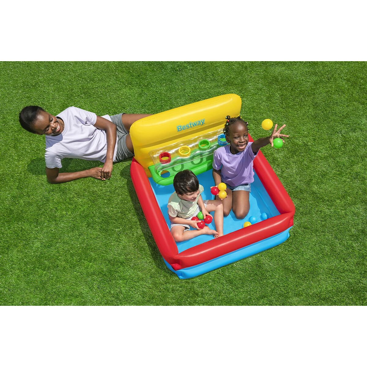 Bestway Inflatable Kids Pool With Balls 104X94X61 Cm +2 Years Garden 52546