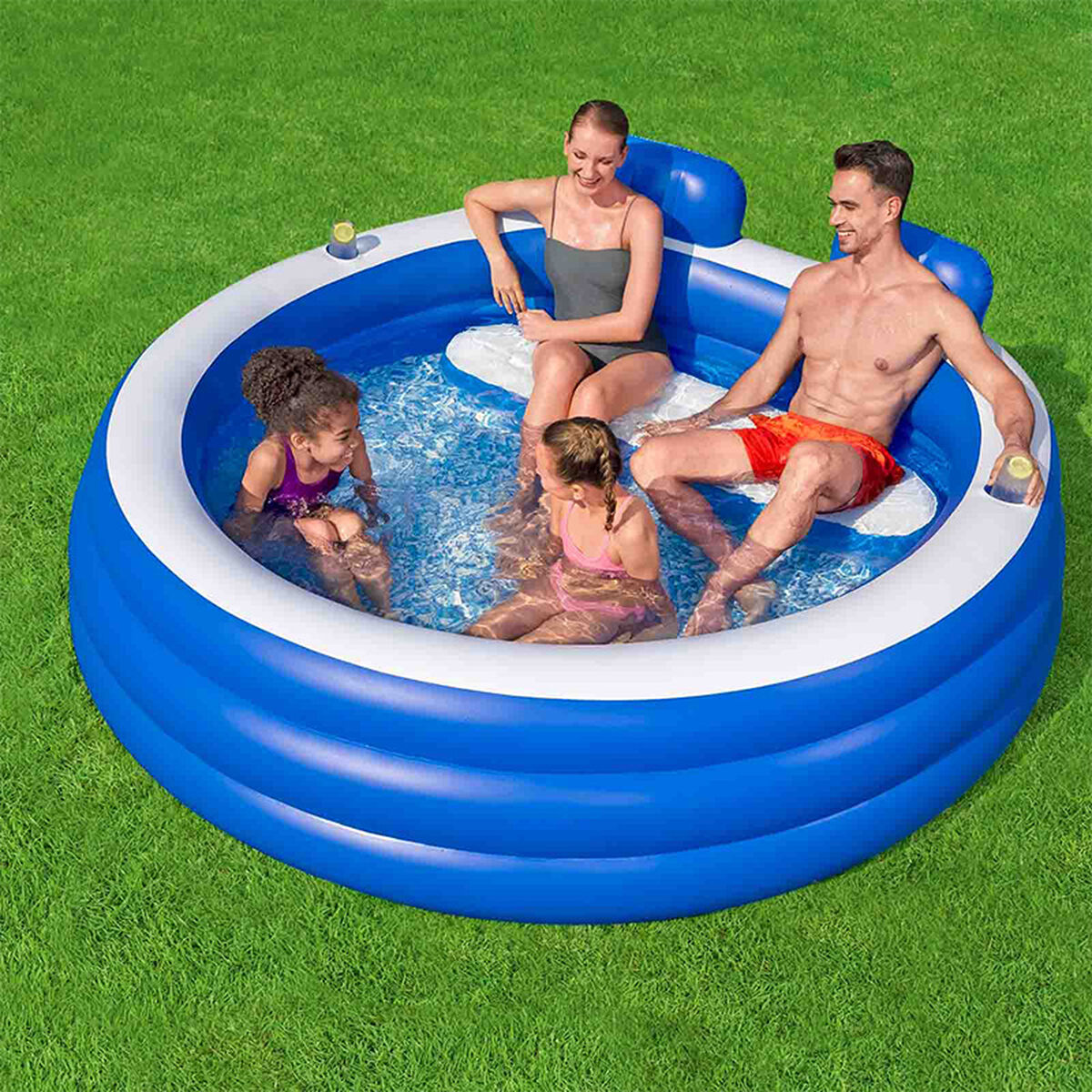 Bestway Inflatable Family Pool 231X219X79 +6 Years Garden 54422