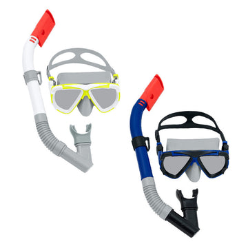 Snorkel Goggles and Tube Bestway White Dark blue Adult (1 Unit)