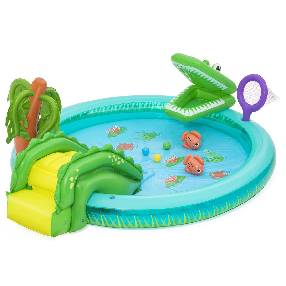 Bestway Inflatable Pool Crocodile Play Park 224X181X72 Cm +2 Years Garden 53166