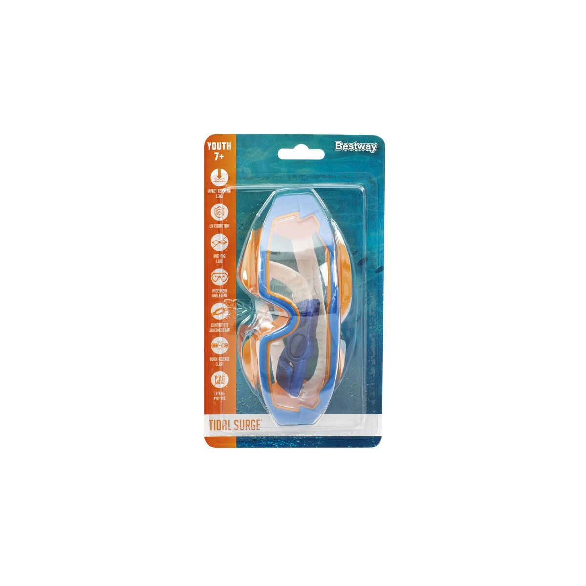 Bestway Junior Diving Mask Silicone Strap Assorted Anti-Fog +7 Years Beach Pool 21179