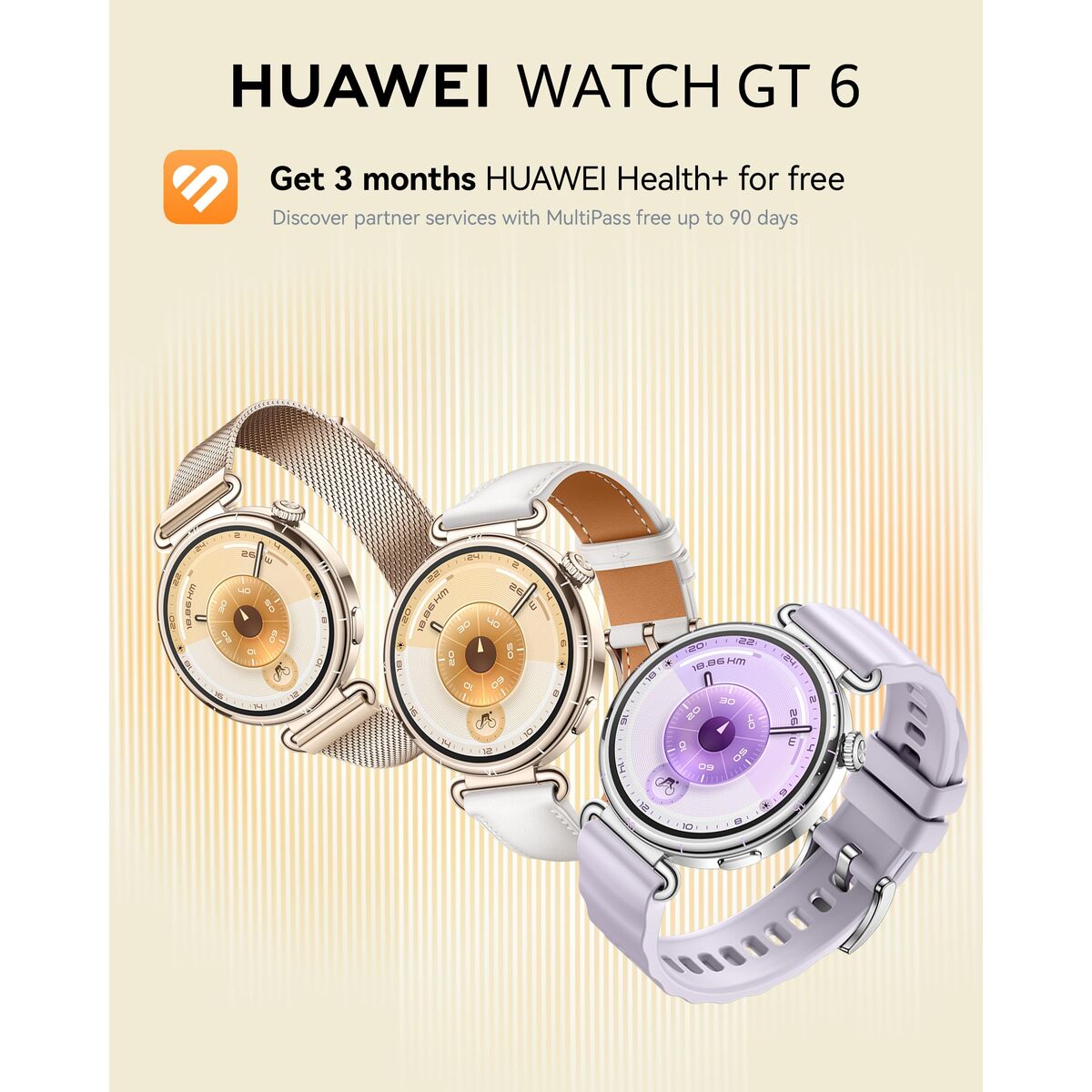 Huawei Smartwatch Huawei Watch Gt 6 Konsu-B19L White 1,32"