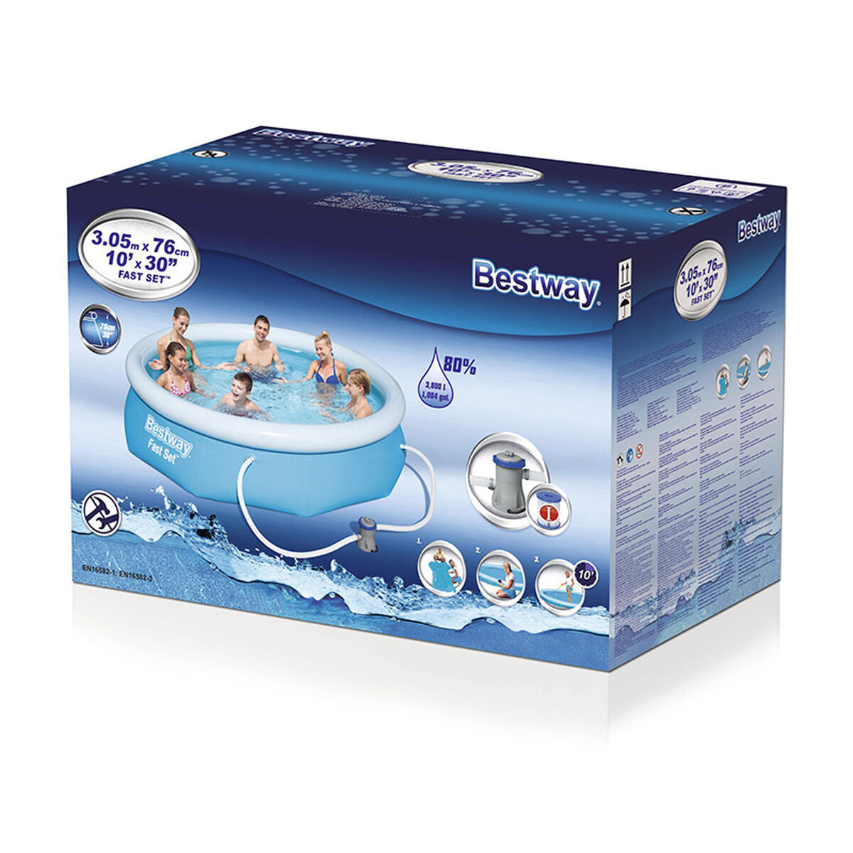 Bestway Inflatable Pool Bestway Blue 3800 L 305 X 76 Cm