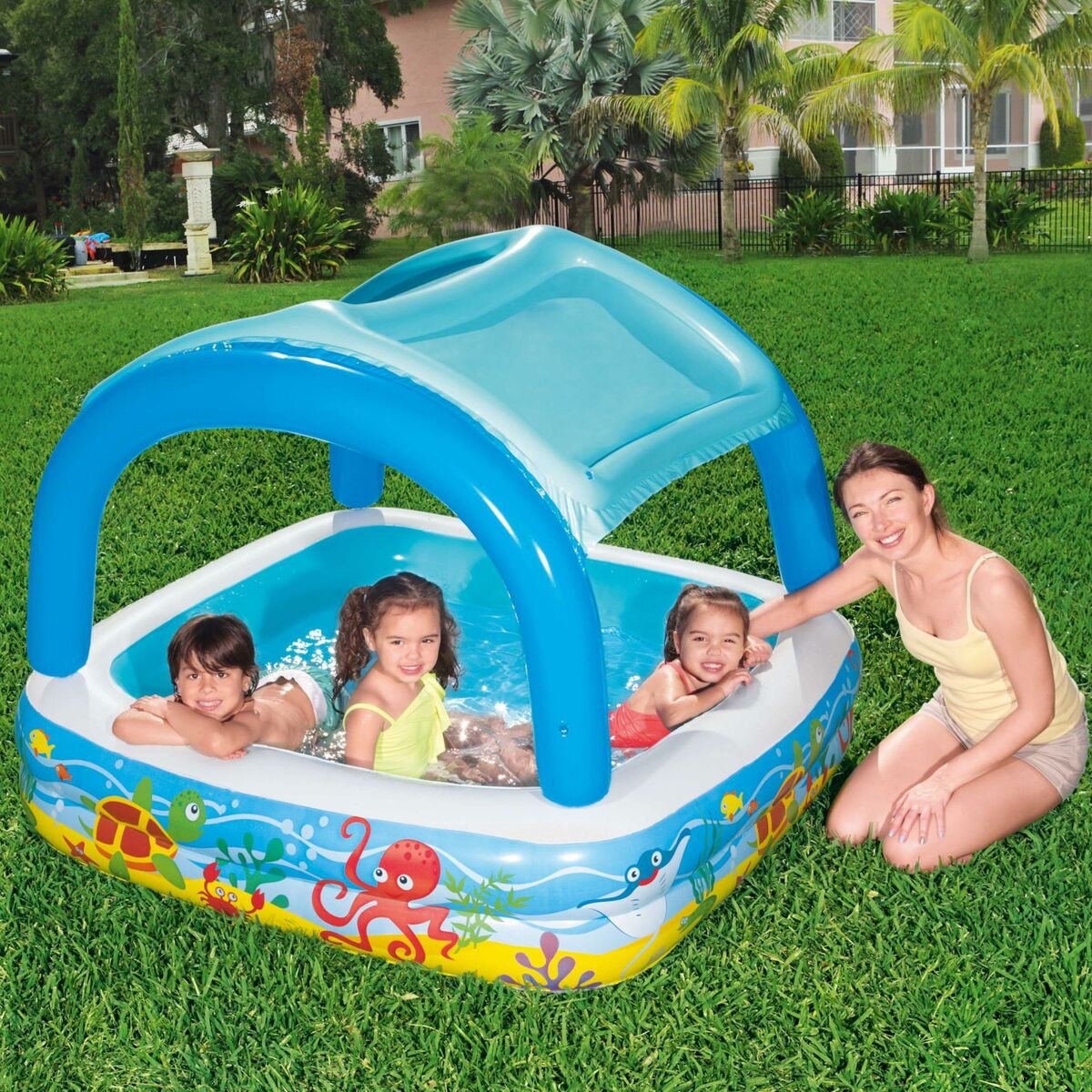 Bestway Inflatable Paddling Pool For Children Bestway 140 X 140 X 114 Cm