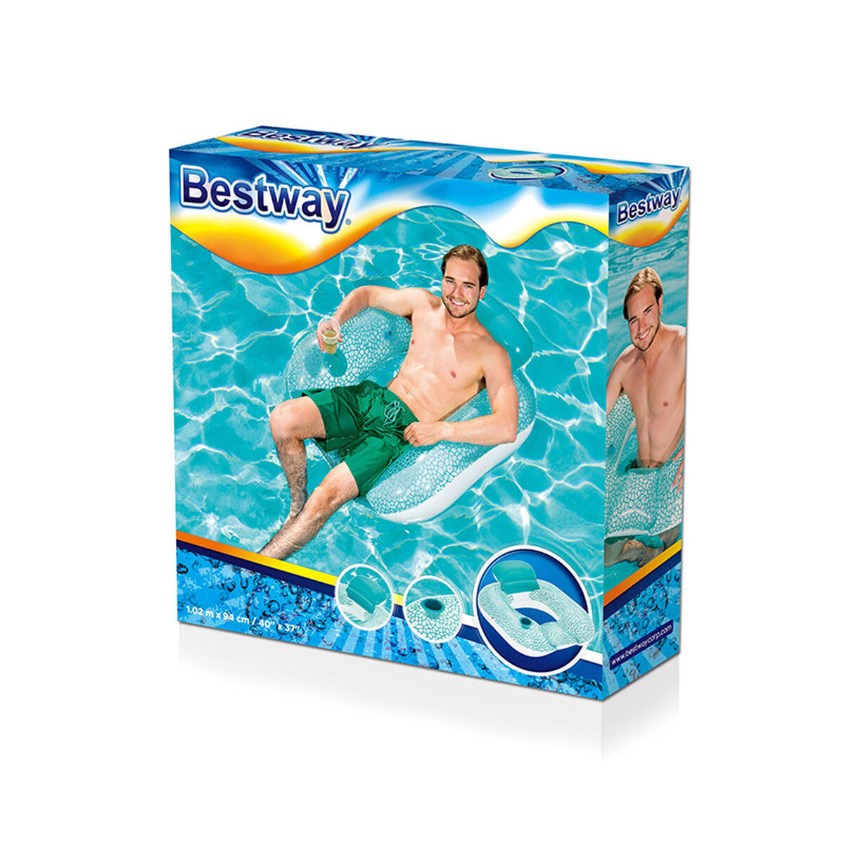 Bestway Inflatable Pool Chair Bestway 84 X 84 X 23 Cm 102 X 94 Cm