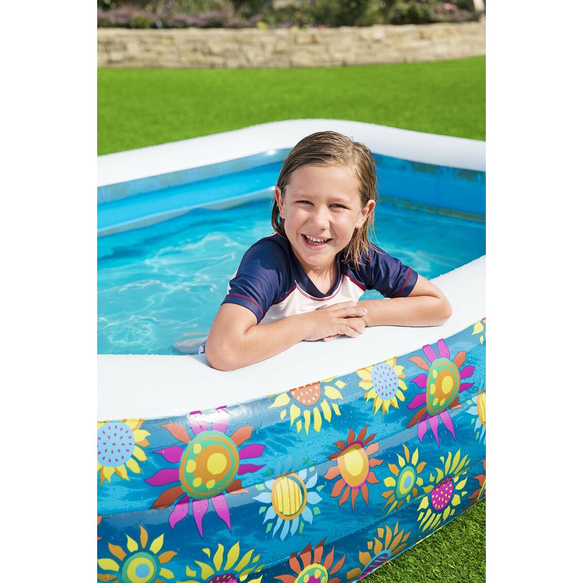 Bestway Inflatable Paddling Pool For Children Bestway Multicolour 305 X 183 X 56 Cm Floral