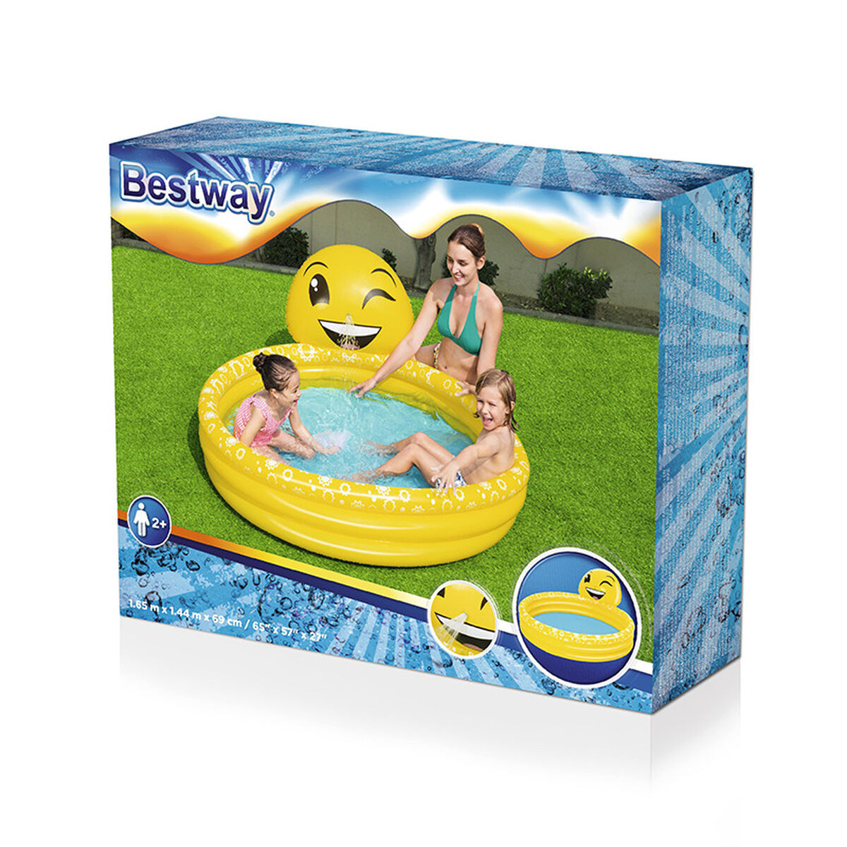 Bestway Inflatable Paddling Pool For Children Bestway 165 X 144 X 69 Cm