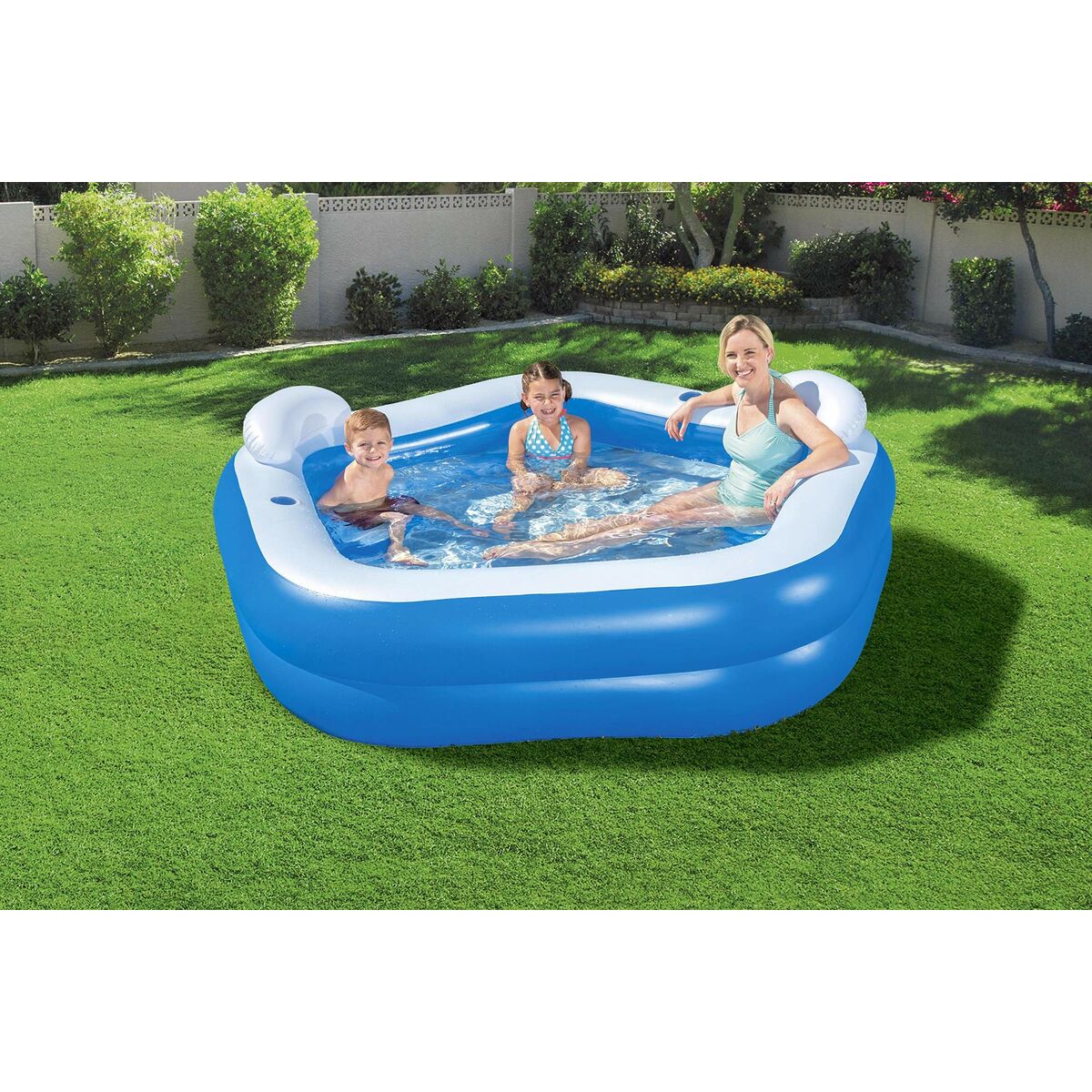 Bestway Inflatable Paddling Pool For Children Bestway Multicolour 213 X 206 X 69 Cm