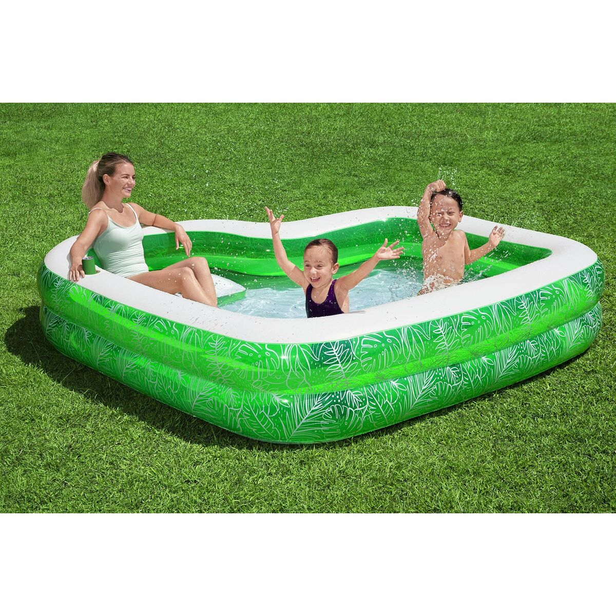Bestway Inflatable Paddling Pool For Children Bestway Green Multicolour 231 X 231 X 51 Cm