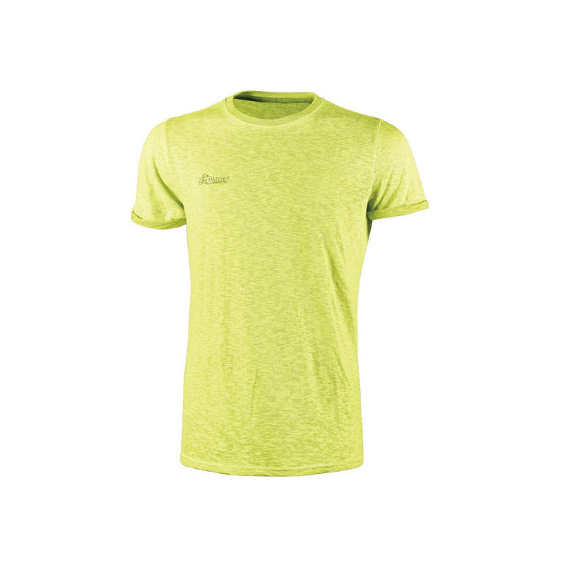 Upower Fluo T-shirt Manga Short - Size 3XL - Algodon Flameado, Tejido Transpirable, Ajuste Slim-fit, Cuello
