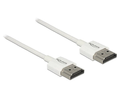 Delock HDMI Cable High Speed With Ethernet - Hdmi-a Male Hdmi-a Male 3D 4K 2M Thin High Quality — image 1