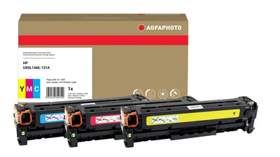 Agfaphoto APTHPU0SL1AME Cartridge Toner 3 Pieces Cyan Magenta Yellow — image 1