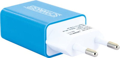 Schwaiger 230V Plug USB White/Blue — image 1