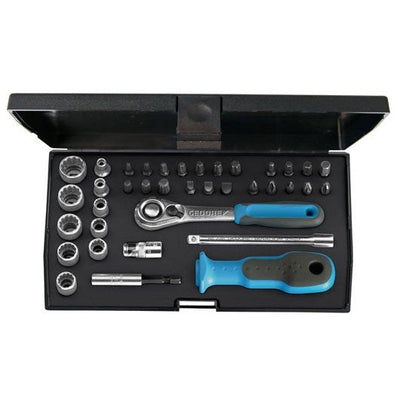 Gedore Set Of Keys Glass 1/4, 37 Pieces Set Of Tools ( With Trinquete Reversible Accionado Lever 1822373 — image 1