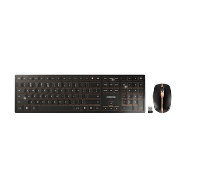 Cherry Keyboard English + Mouse Dw 9100 Slim RF Wireless + Bluetooth QWERTY Ee. Uu. Black — image 1