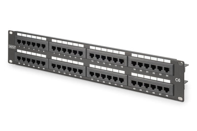 Digitus Patch Panel CAT.6E 48PORT 2HE, Black 19'' — image 1
