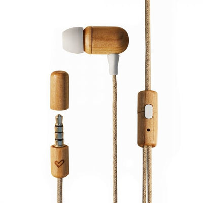 Headphone Energy Earphones Eco Cherry Wood Mic Control Talk 450428 — image 1