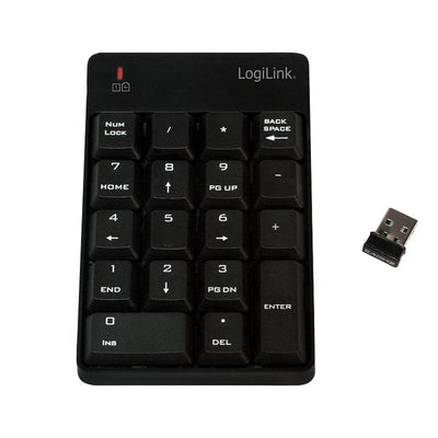Logilink Keyboard Numerico RF Wireless, With 18 Keys Black — image 1
