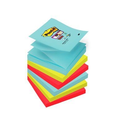Post-it Super Sticky Pack 6 Blocs 90 Notas Adhesivas Reposicionables - Forma Cuadrada - 76X76MM - Zig-zag - — image 1