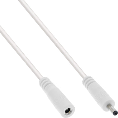 Inline Cable Extensión Cc , Plug Cc Male/Female 3,5X1,35MM, Awg 18, White 2M — image 1