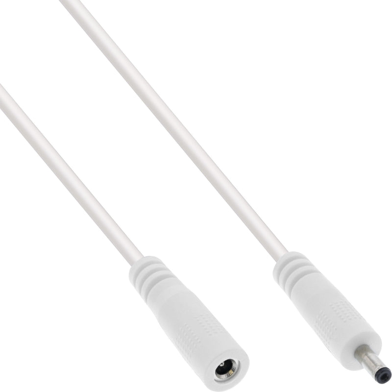 Inline Cable Extensión Cc , Plug Cc Male/Female 3,5 X 1,35MM, Awg 18, White 1M
